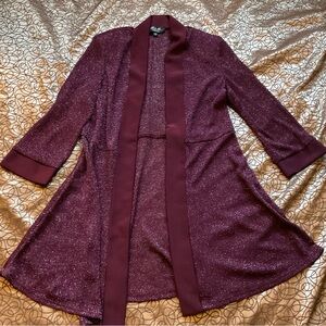 Vintage R & M Collection Purple Open-Front Outer Garment